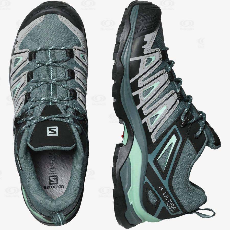 Green Women's Salomon X ULTRA PIONEER CLIMASALOMON™ Waterproof Shoes | USA-O1215