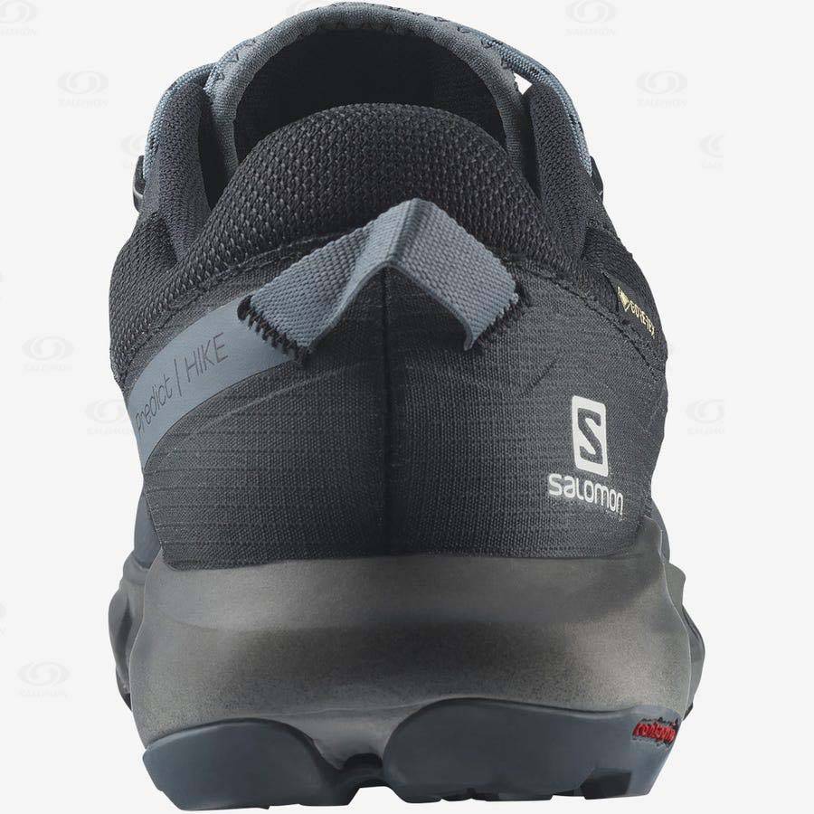 Grey / Black Men's Salomon PREDICT HIKE GORE-TEX Hiking Shoes | USA-M1895