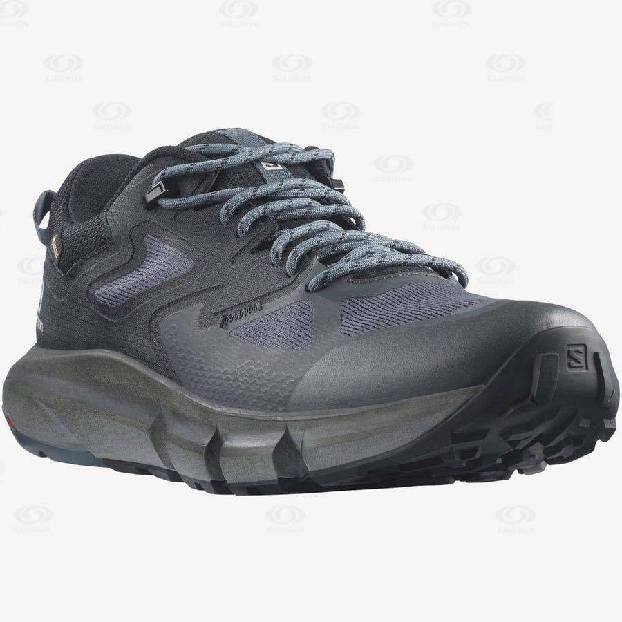 Grey / Black Men's Salomon PREDICT HIKE GORE-TEX Hiking Shoes | USA-M1895