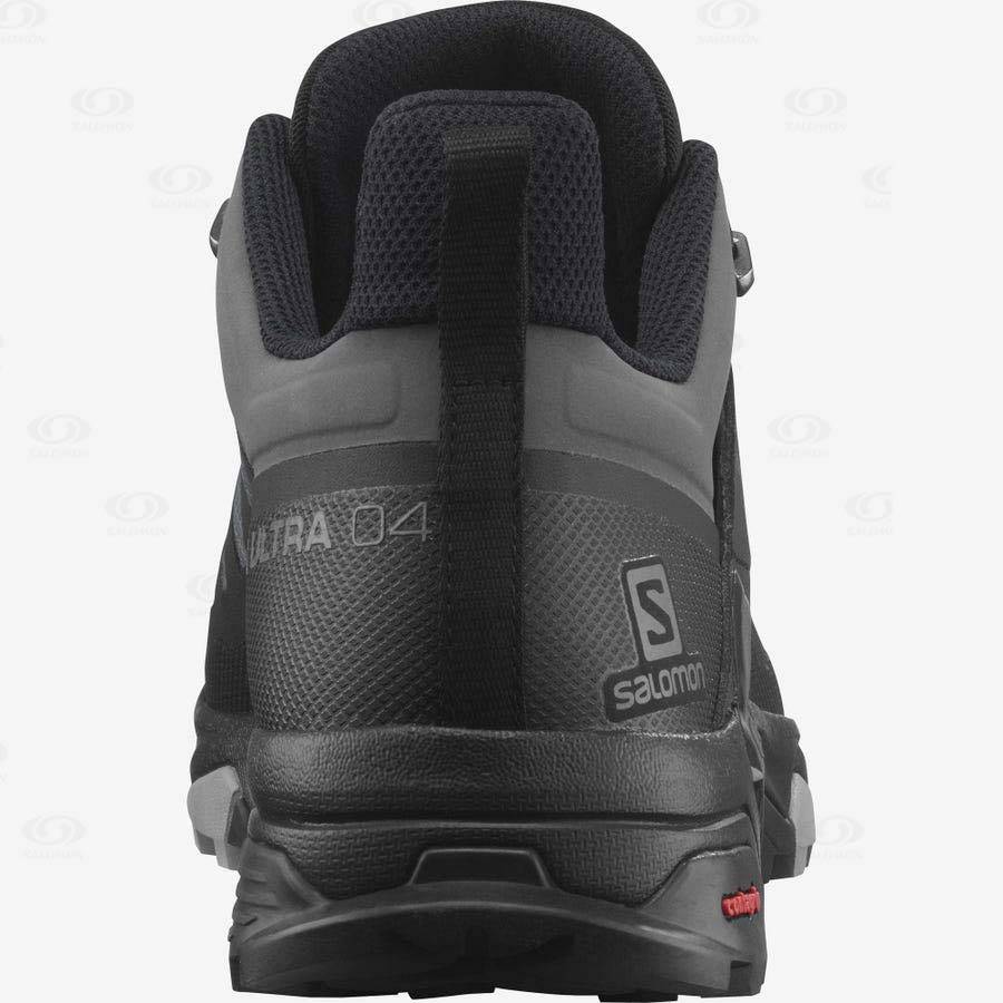 Grey / Black Men's Salomon X ULTRA 4 GORE-TEX Waterproof Shoes | USA-W1330