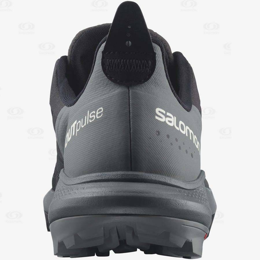 Grey / Black Women's Salomon OUTPULSE GORE-TEX Waterproof Shoes | USA-L2425