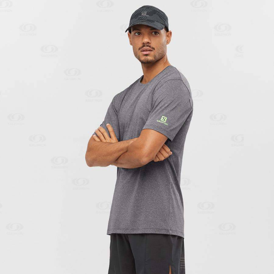 Grey Men's Salomon AGILE TRAINING T Shirts | USA-S1212