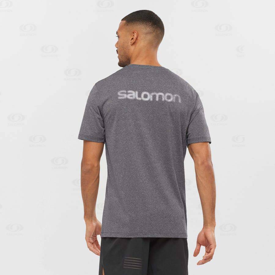 Grey Men's Salomon AGILE TRAINING T Shirts | USA-S1212