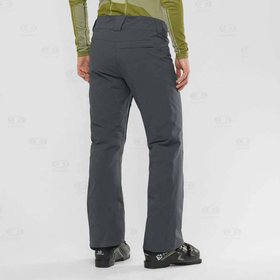 Grey Men's Salomon BRILLIANT Ski Pants | USA-N2373