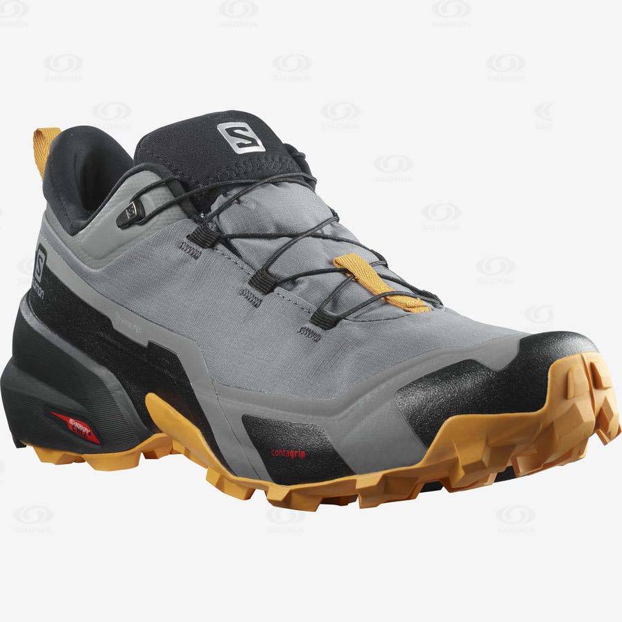 Grey Men's Salomon CROSS HIKE GORE-TEX Waterproof Shoes | USA-S1702