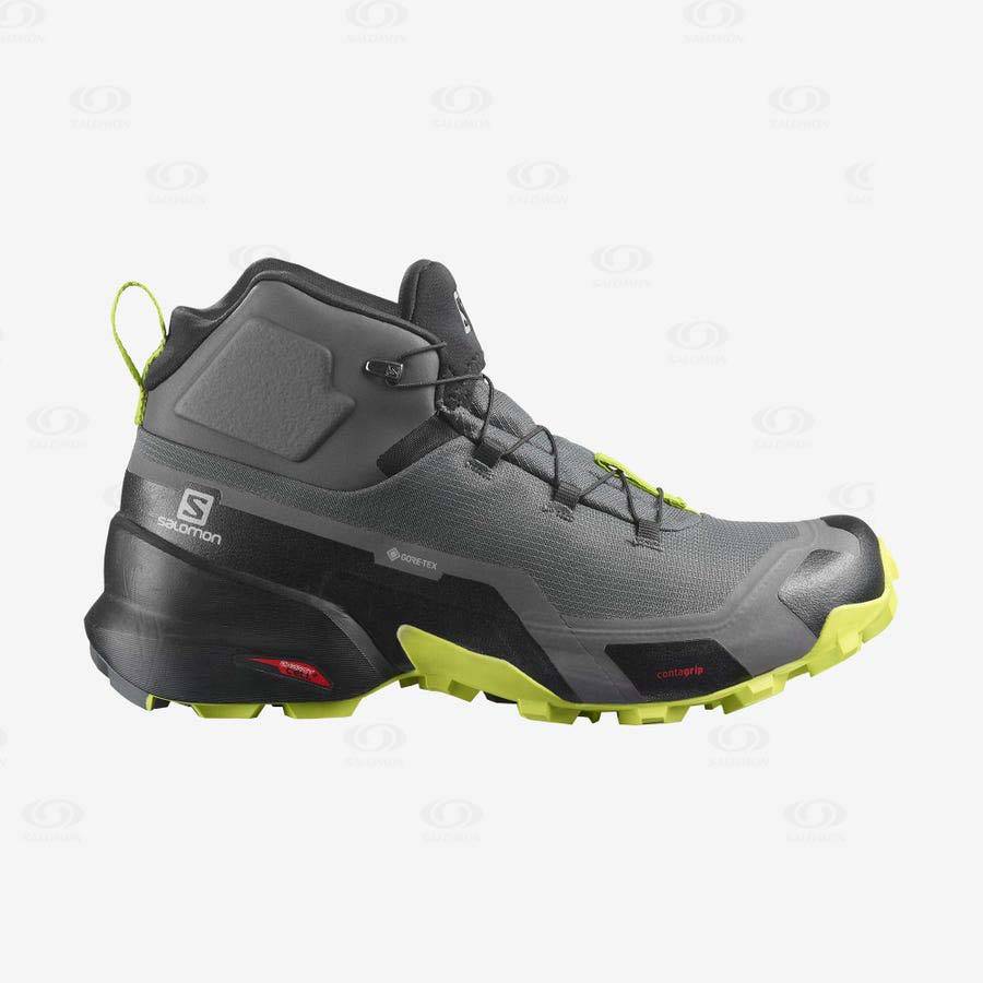 Grey Men\'s Salomon CROSS HIKE MID GORE-TEX Waterproof Shoes | USA-O2407