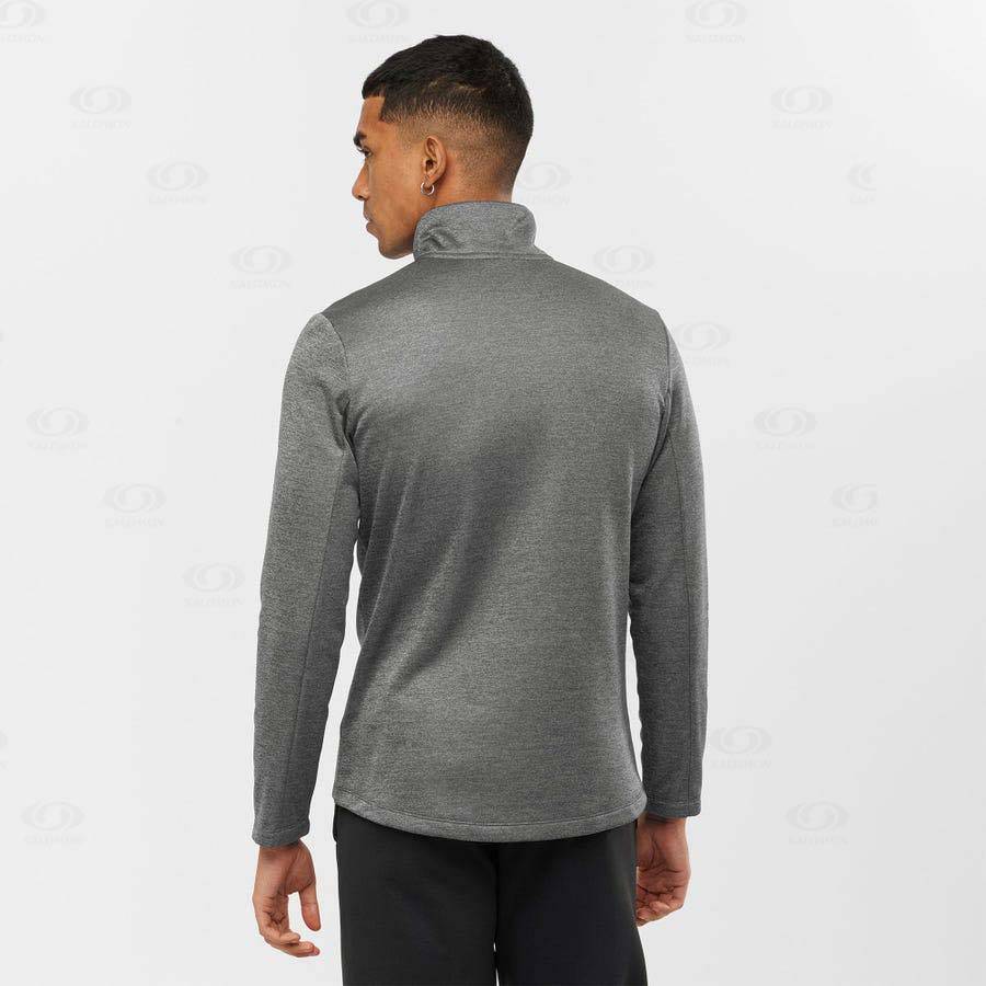 Grey Men's Salomon ESSENTIAL LIGHTWARM SEAMLESS Hoodie | USA-L1816