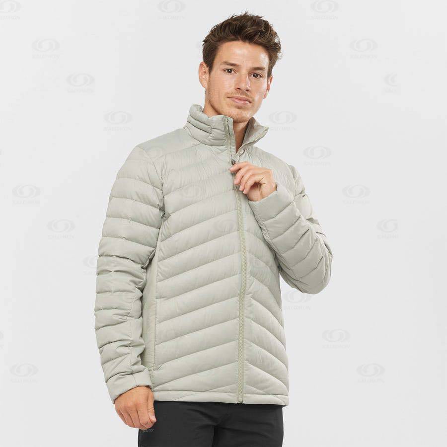 Grey Men's Salomon ESSENTIAL XWARM DOWN Insulated Jackets | USA-O1035