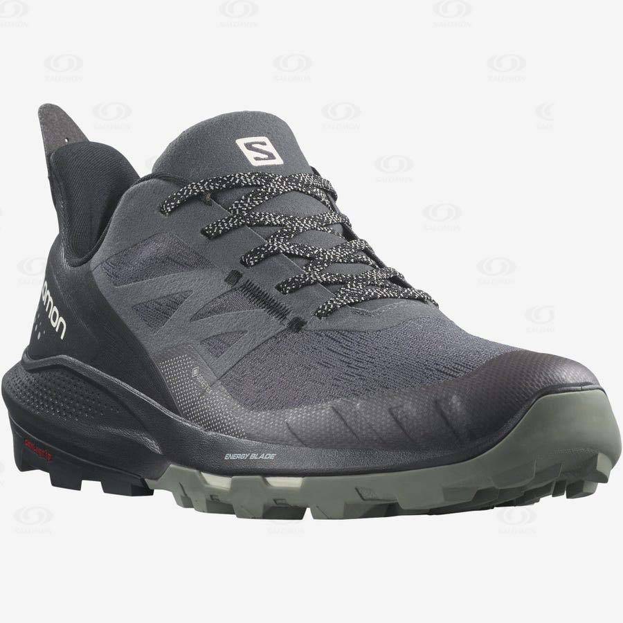 Grey Men's Salomon OUTPULSE GORE-TEX Hiking Shoes | USA-O2442