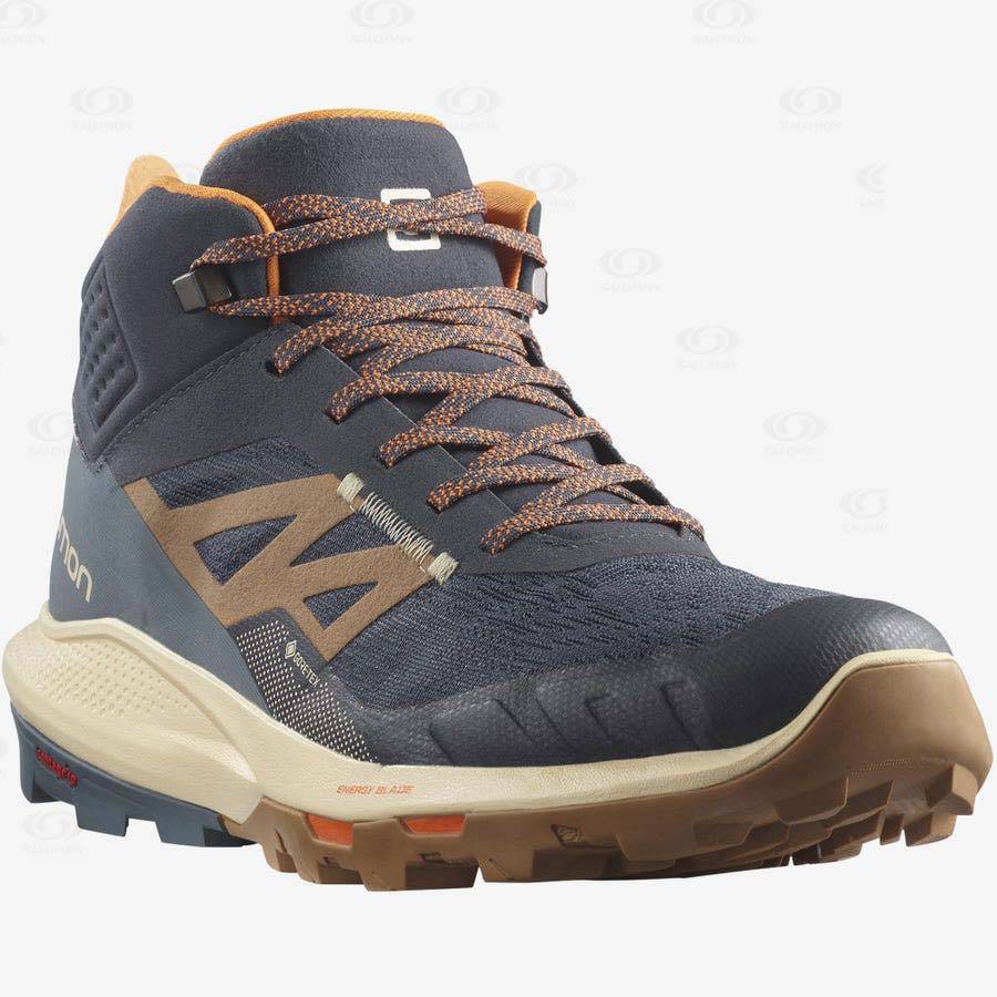 Grey Men's Salomon OUTPULSE MID GORE-TEX Hiking Boots | USA-N2240