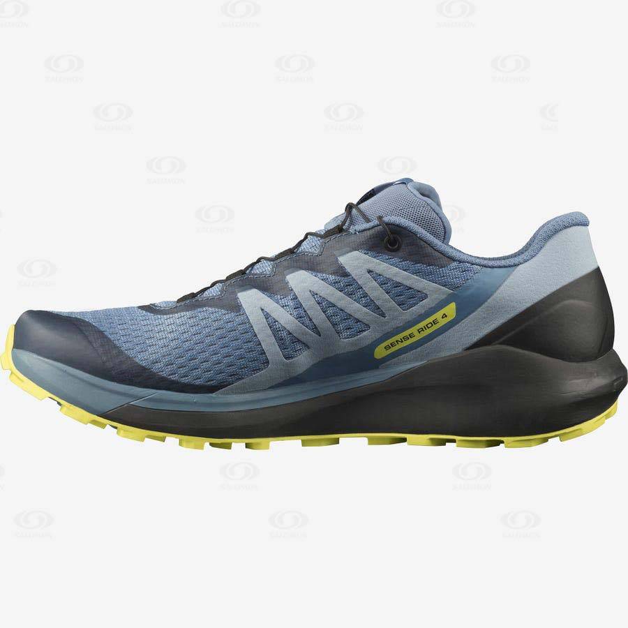 Grey Men's Salomon SENSE RIDE 4 Trail Running Shoes | USA-L1151