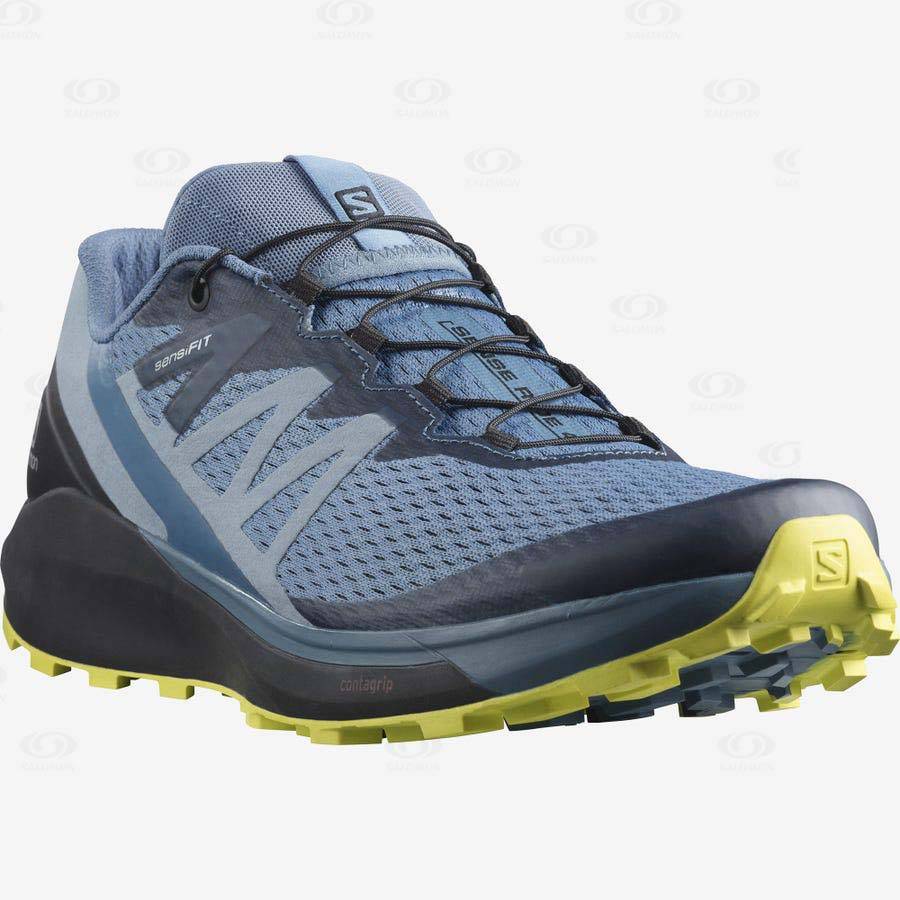 Grey Men's Salomon SENSE RIDE 4 Trail Running Shoes | USA-L1151