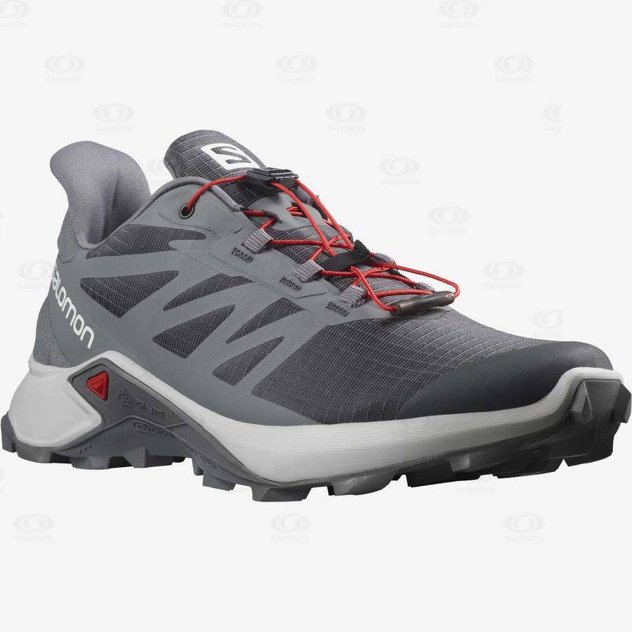 Grey Men's Salomon SUPERCROSS 3 Trail Running Shoes | USA-W4100