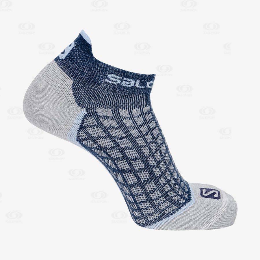 Grey Men\'s Salomon ULTRA LOW Socks | USA-N1148