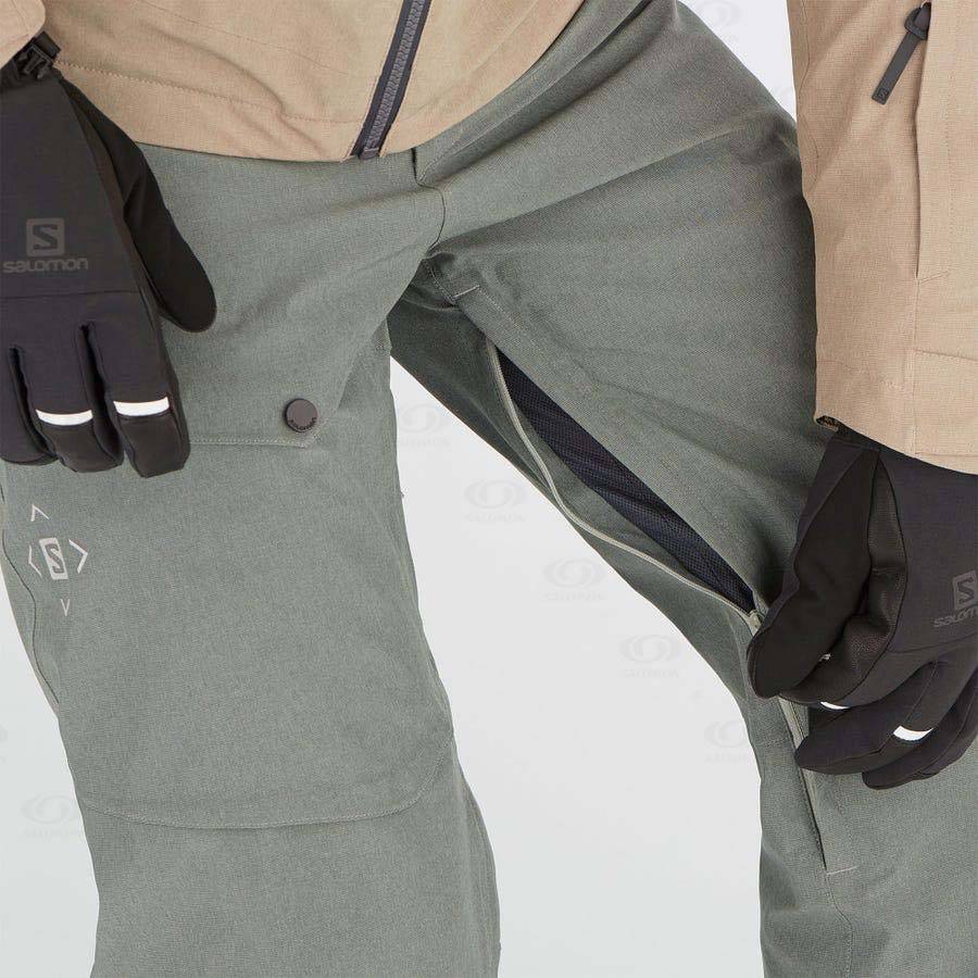 Grey Men's Salomon UNTRACKED Ski Pants | USA-A2333