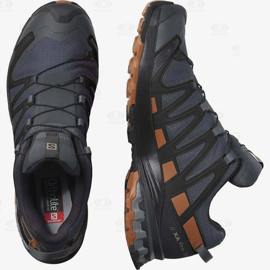 Grey Men's Salomon XA PRO 3D v8 GORE-TEX Waterproof Shoes | USA-W1170