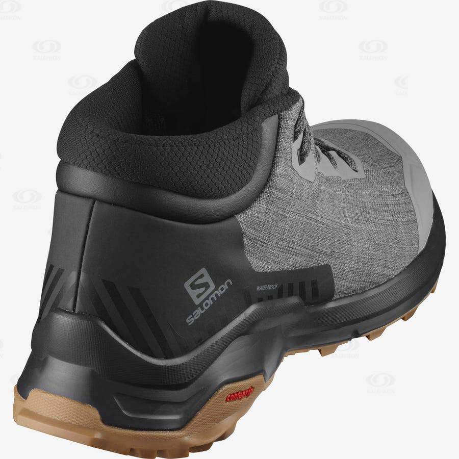 Grey Men's Salomon X REVEAL CHUKKA CLIMASALOMON™ Waterproof Boots | USA-M2420