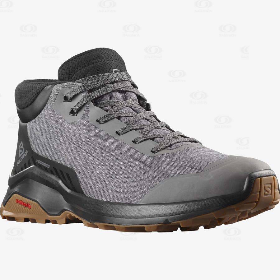 Grey Men's Salomon X REVEAL CHUKKA CLIMASALOMON™ Waterproof Boots | USA-M2420