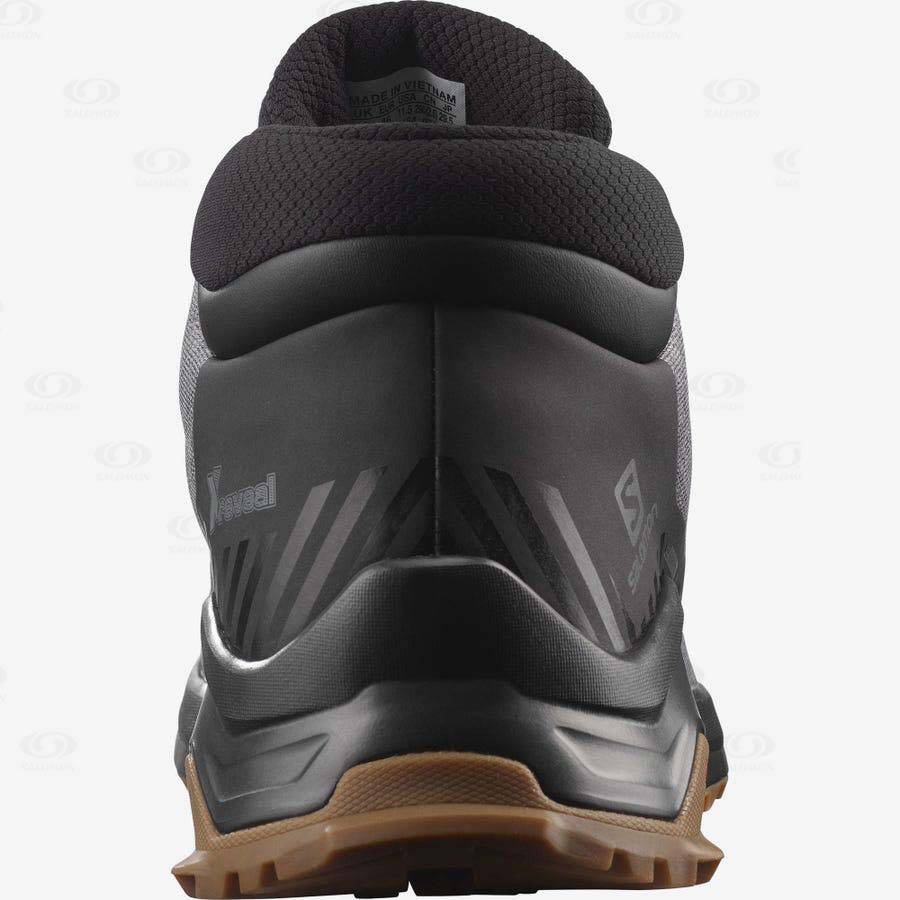 Grey Men's Salomon X REVEAL CHUKKA CLIMASALOMON™ Waterproof Boots | USA-M2420