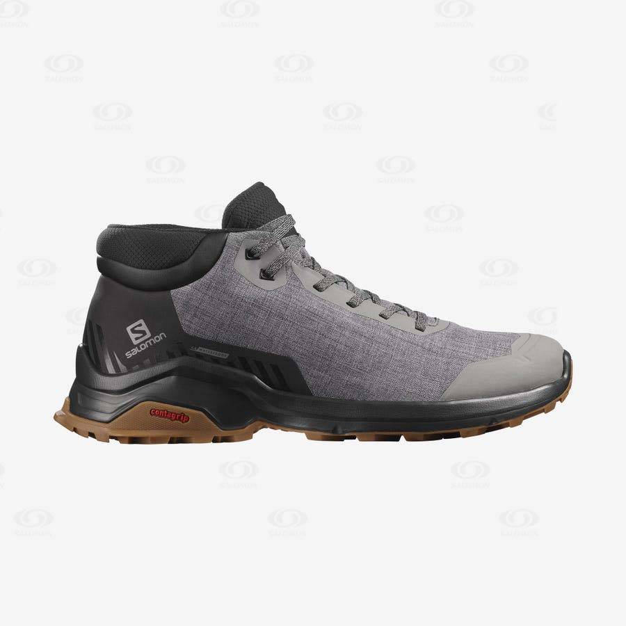 Grey Men\'s Salomon X REVEAL CHUKKA CLIMASALOMON™ Waterproof Boots | USA-M2420