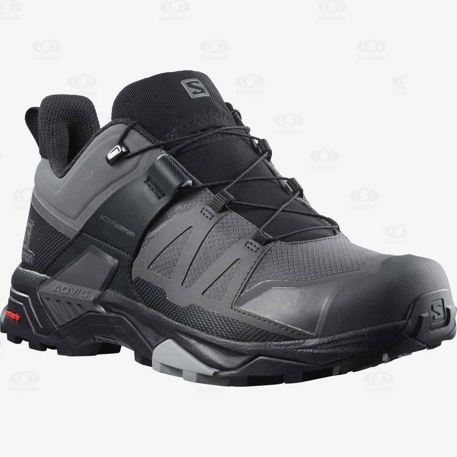 Grey Men's Salomon X ULTRA 4 GORE-TEX Waterproof Shoes | USA-N2184