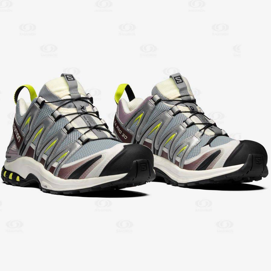 Grey / Purple Men's Salomon XA PRO 3D Sneakers | USA-O1838