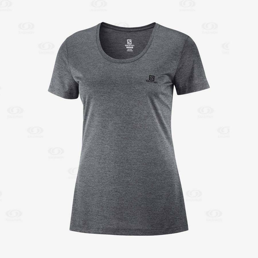 Grey Women\'s Salomon AGILE T Shirts | USA-S2164