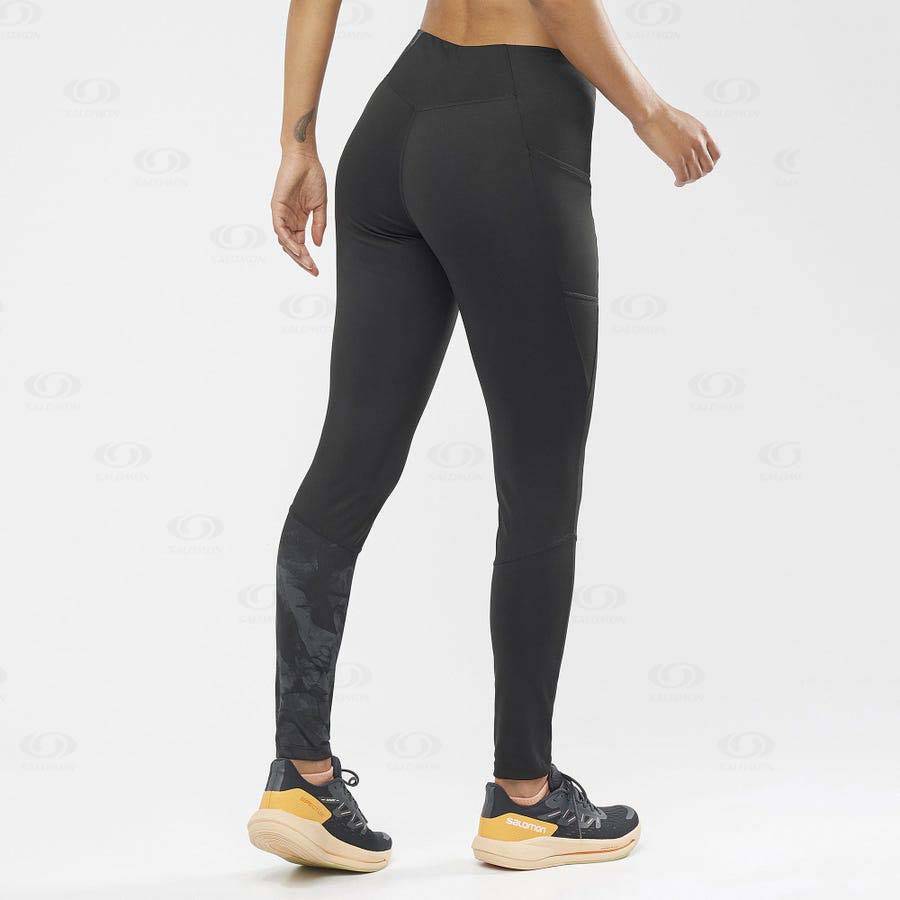 Grey Women's Salomon CROSS RUN 28'' Running Tights | USA-O1936