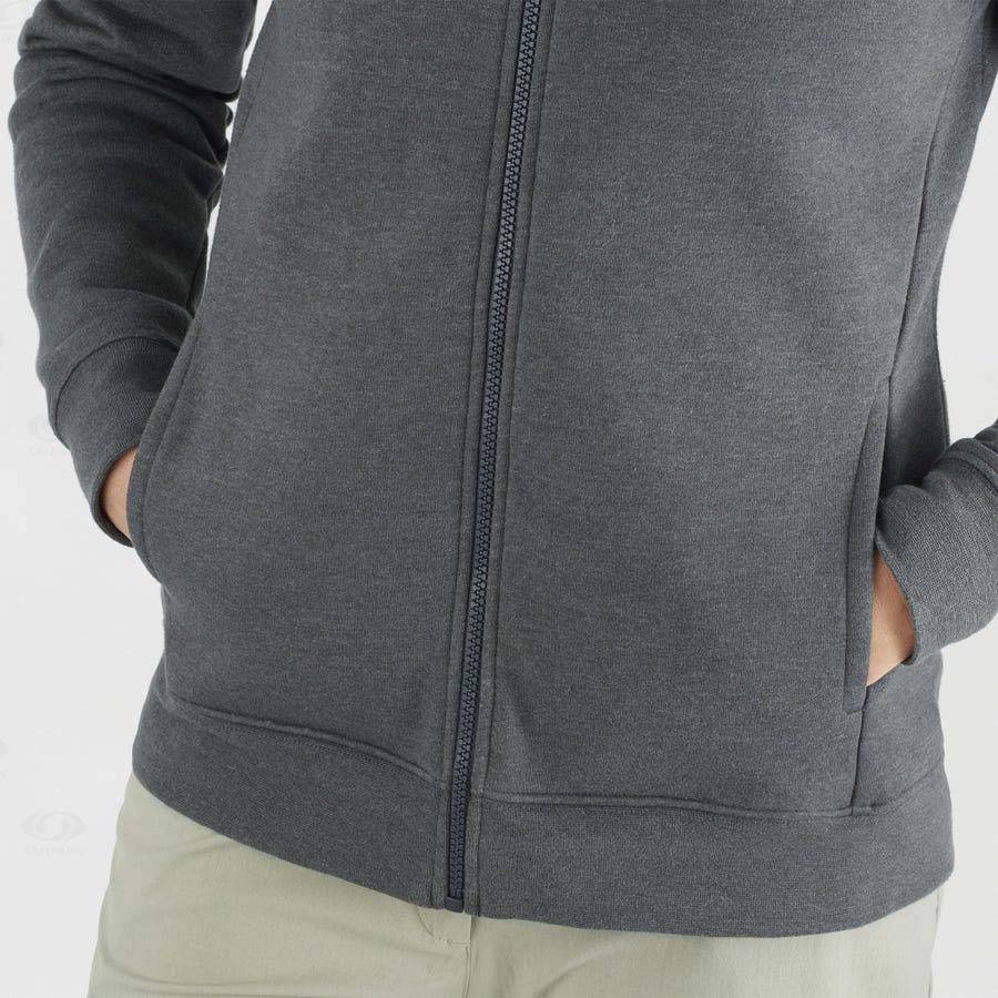 Grey Women's Salomon ESSENTIAL WARM SALOMON Hoodie | USA-W1290