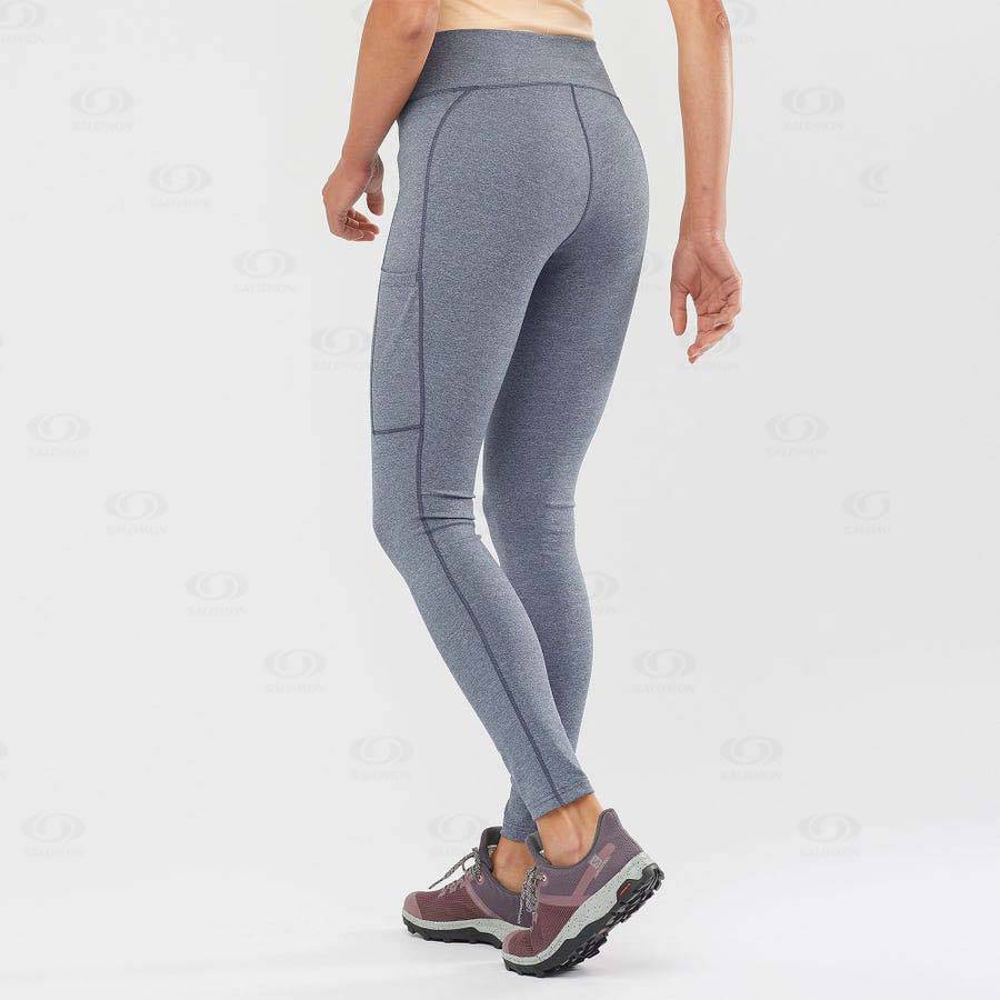 Grey Women's Salomon OUTLINE Running Tights | USA-N1512