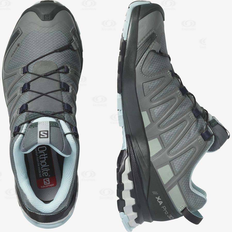 Grey Women's Salomon XA PRO 3D v8 GORE-TEX Waterproof Shoes | USA-O1770