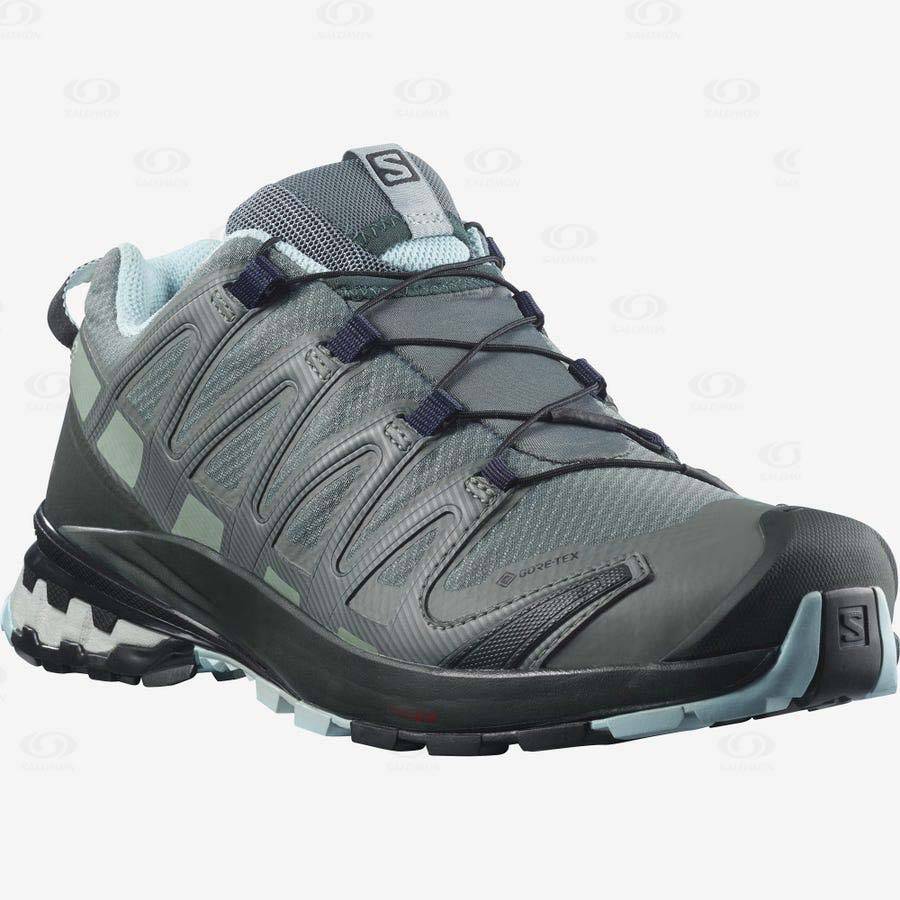 Grey Women's Salomon XA PRO 3D v8 GORE-TEX Waterproof Shoes | USA-O1770