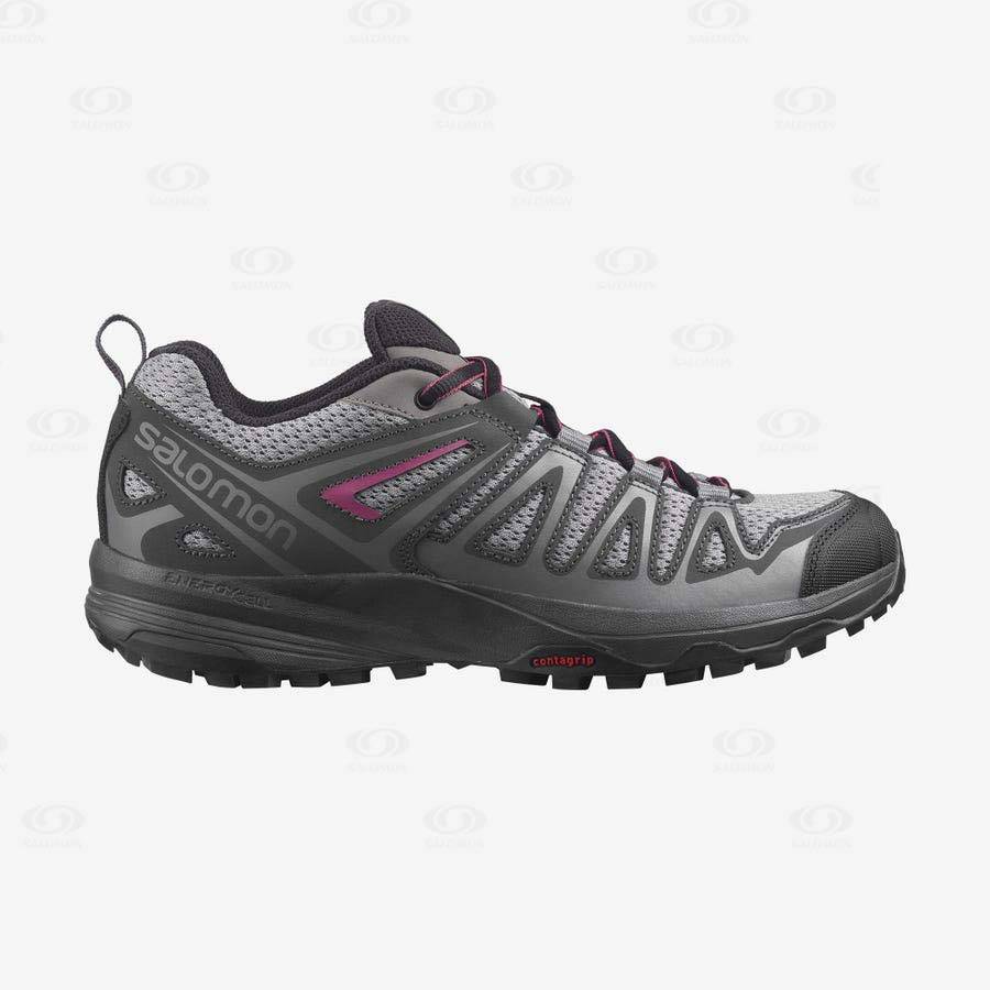 Grey Women\'s Salomon X CREST Hiking Shoes | USA-A1353