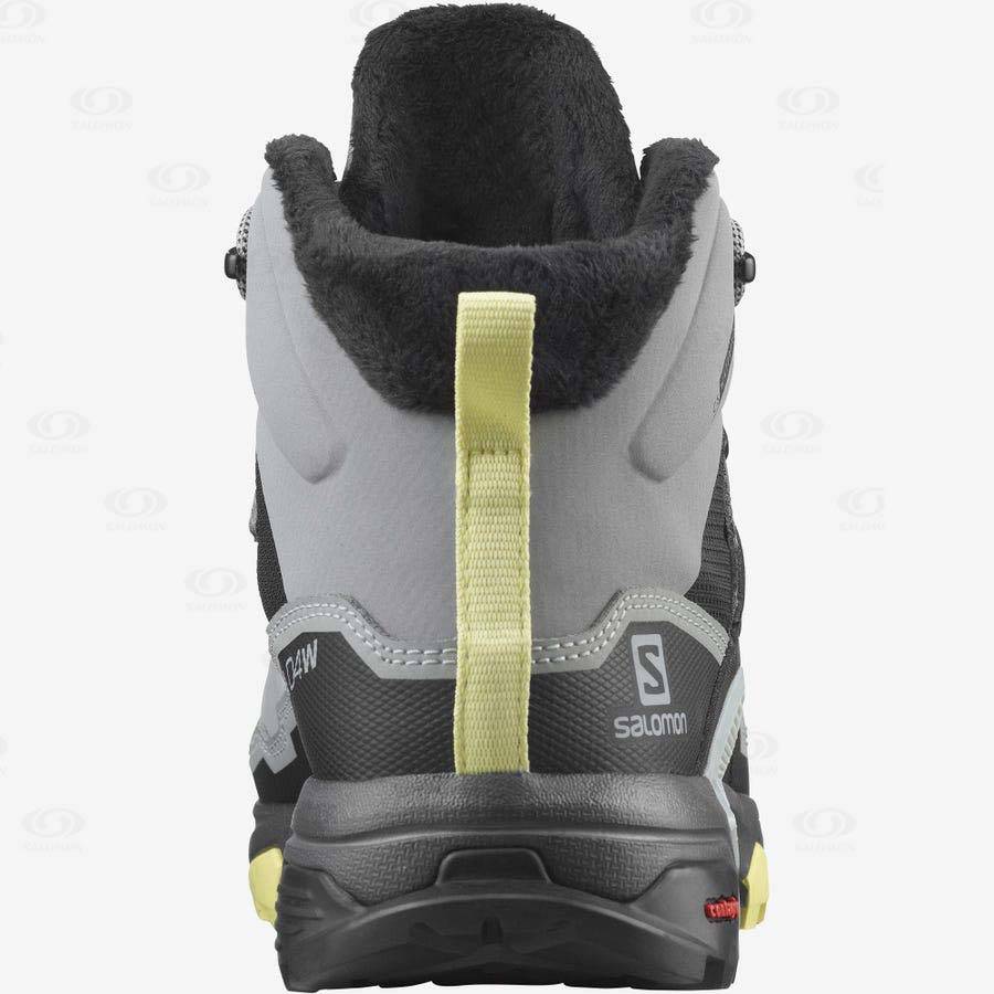 Grey Women's Salomon X ULTRA 4 MID WINTER THINSULATE™ CLIMASALOMON™ WATERPROOF Winter Boots | USA-M1566