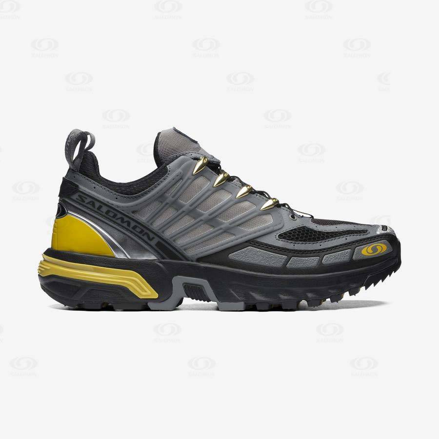 Grey / Yellow Men\'s Salomon ACS PRO ADVANCED Sneakers | USA-A2340