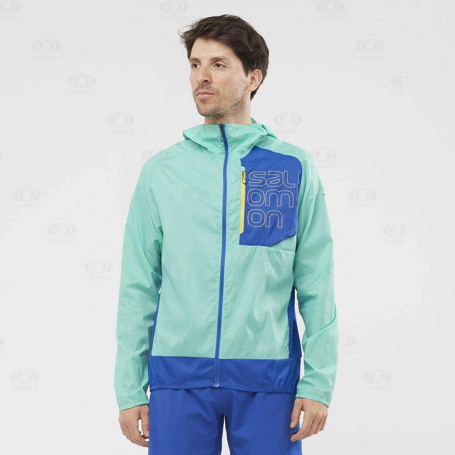 Mint Men's Salomon BONATTI CROSS WIND Windbreaker | USA-O2435