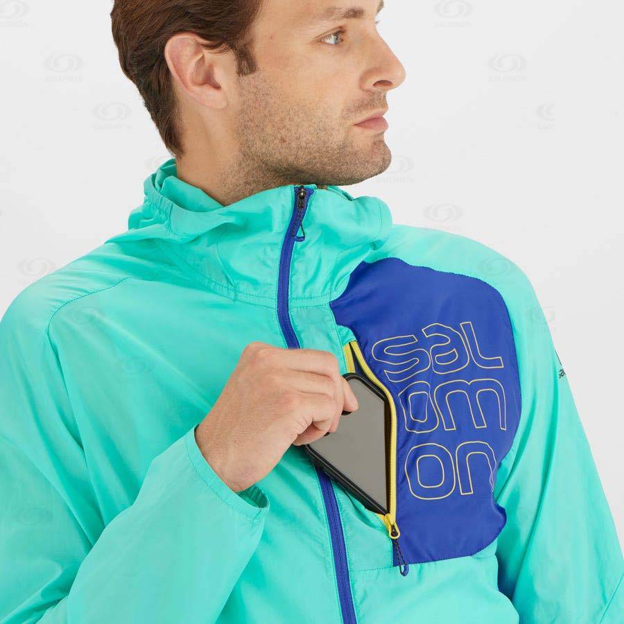 Mint Men's Salomon BONATTI CROSS WIND Windbreaker | USA-O2435