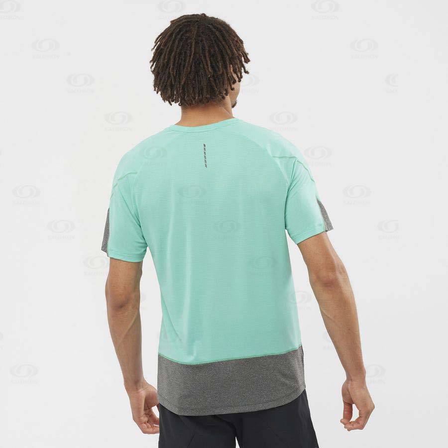 Mint Men's Salomon CROSS RUN T Shirts | USA-S2066