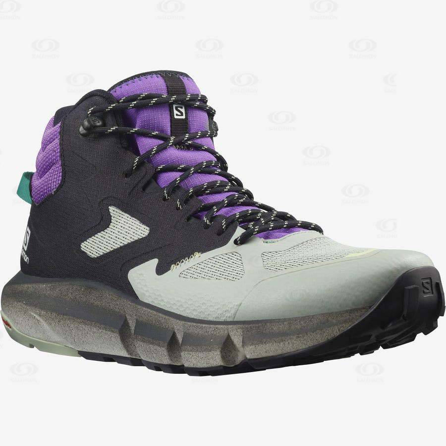 Mint / Purple Men's Salomon PREDICT HIKE MID GORE-TEX Hiking Boots | USA-N2394