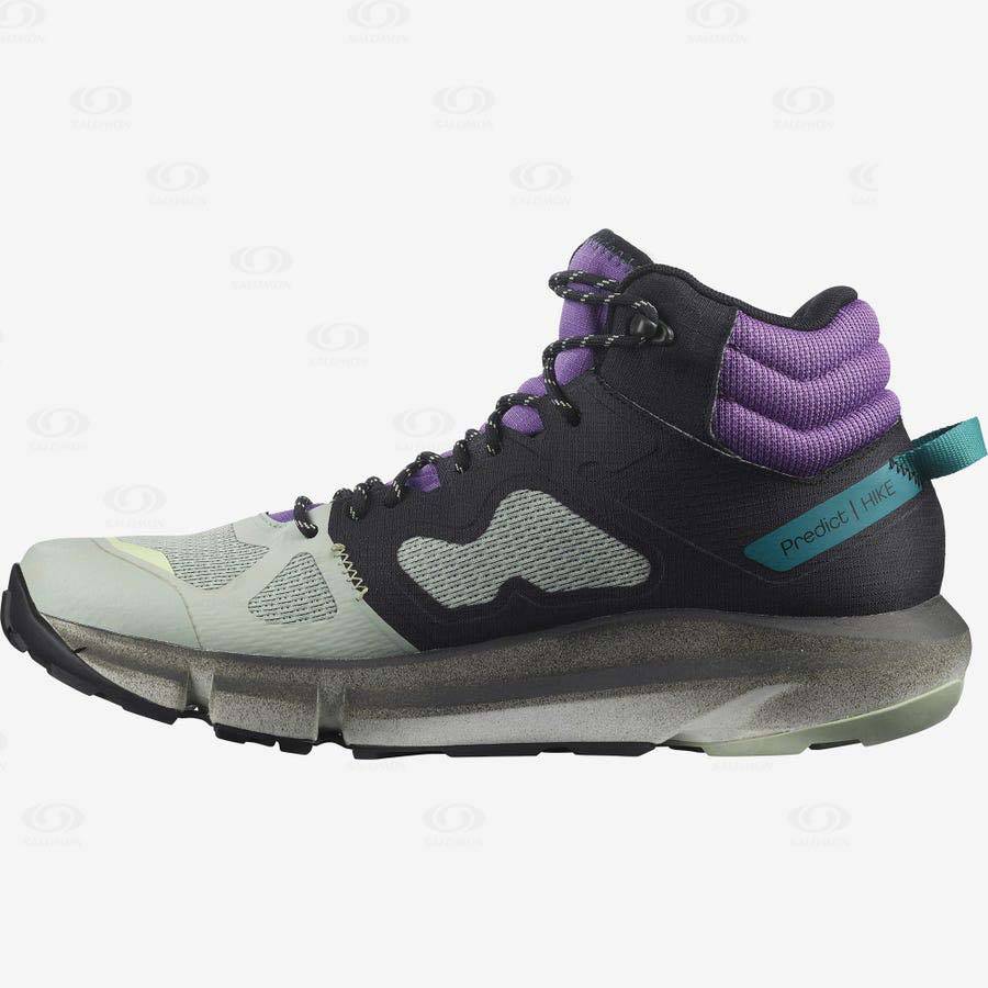 Mint / Purple Men's Salomon PREDICT HIKE MID GORE-TEX Hiking Boots | USA-N2394