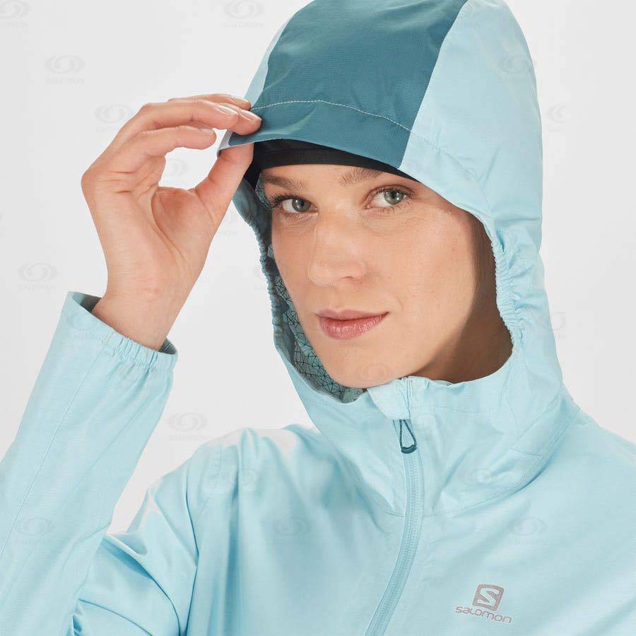 Mint Women's Salomon BONATTI WATERPROOF Waterproof Jackets | USA-O2302