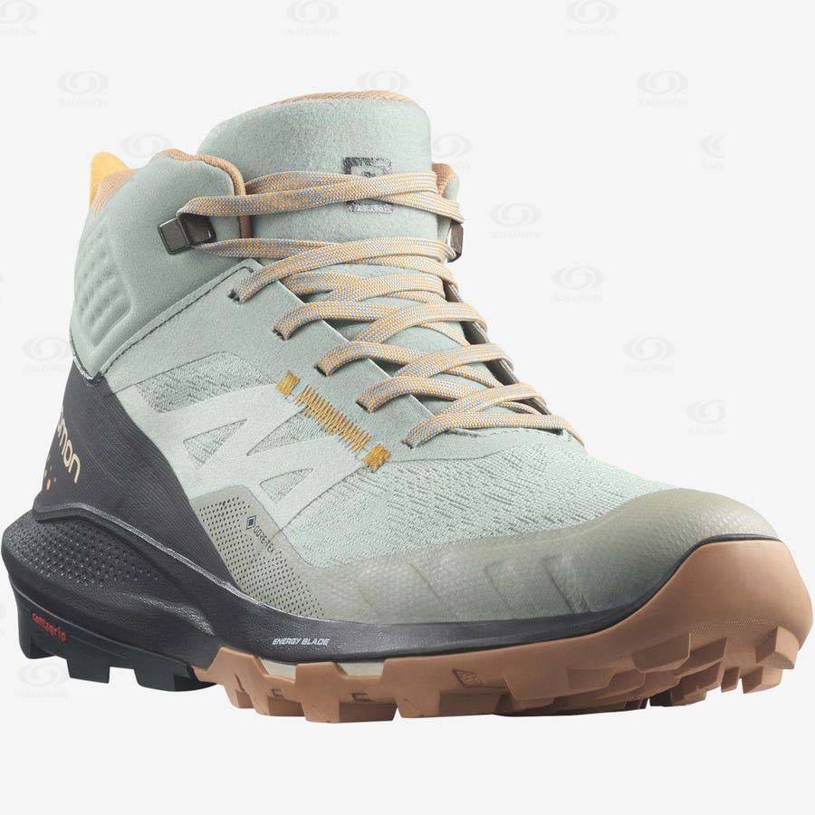 Mint Women's Salomon OUTPULSE MID GORE-TEX Hiking Boots | USA-M2217