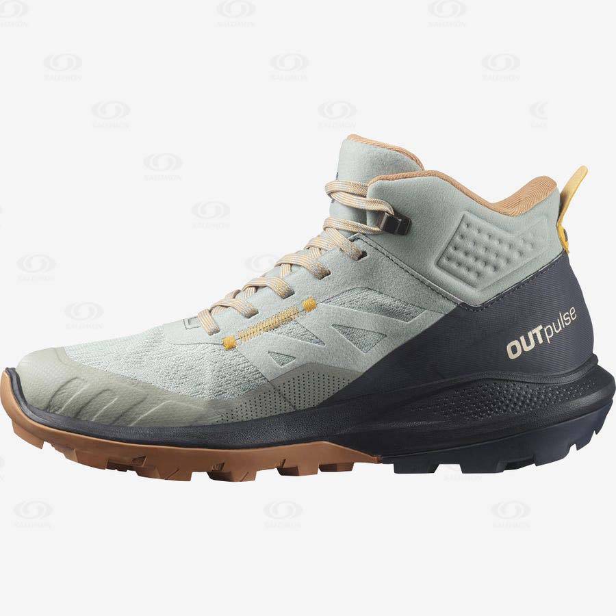 Mint Women's Salomon OUTPULSE MID GORE-TEX Waterproof Shoes | USA-N1344