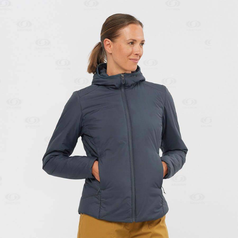 Navy Women's Salomon OUTRACK INSULATED Insulated Jackets | USA-S1464