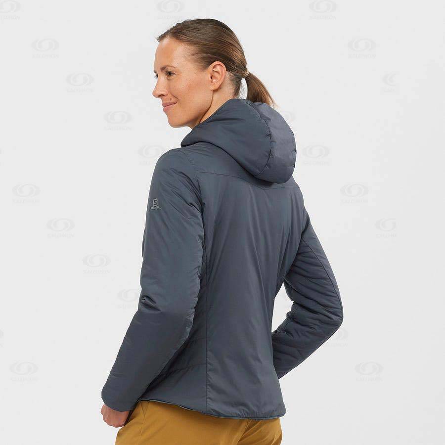 Navy Women's Salomon OUTRACK INSULATED Insulated Jackets | USA-S1464