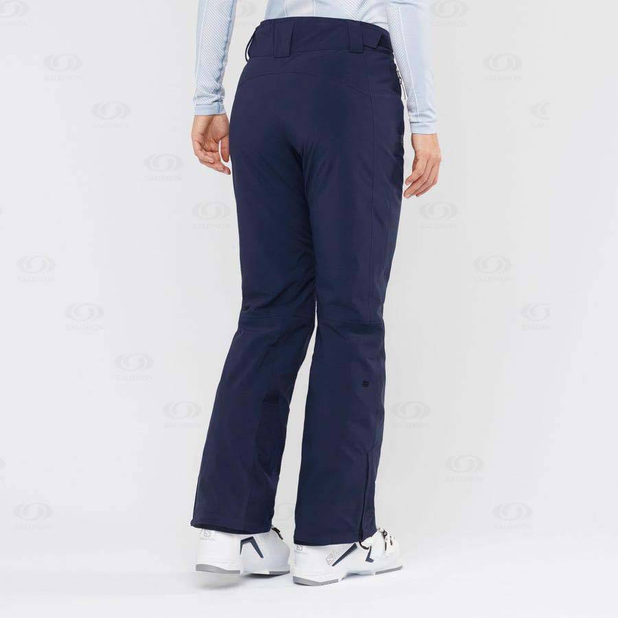 Navy Women's Salomon THE BRILLIANT Ski Pants | USA-N1876