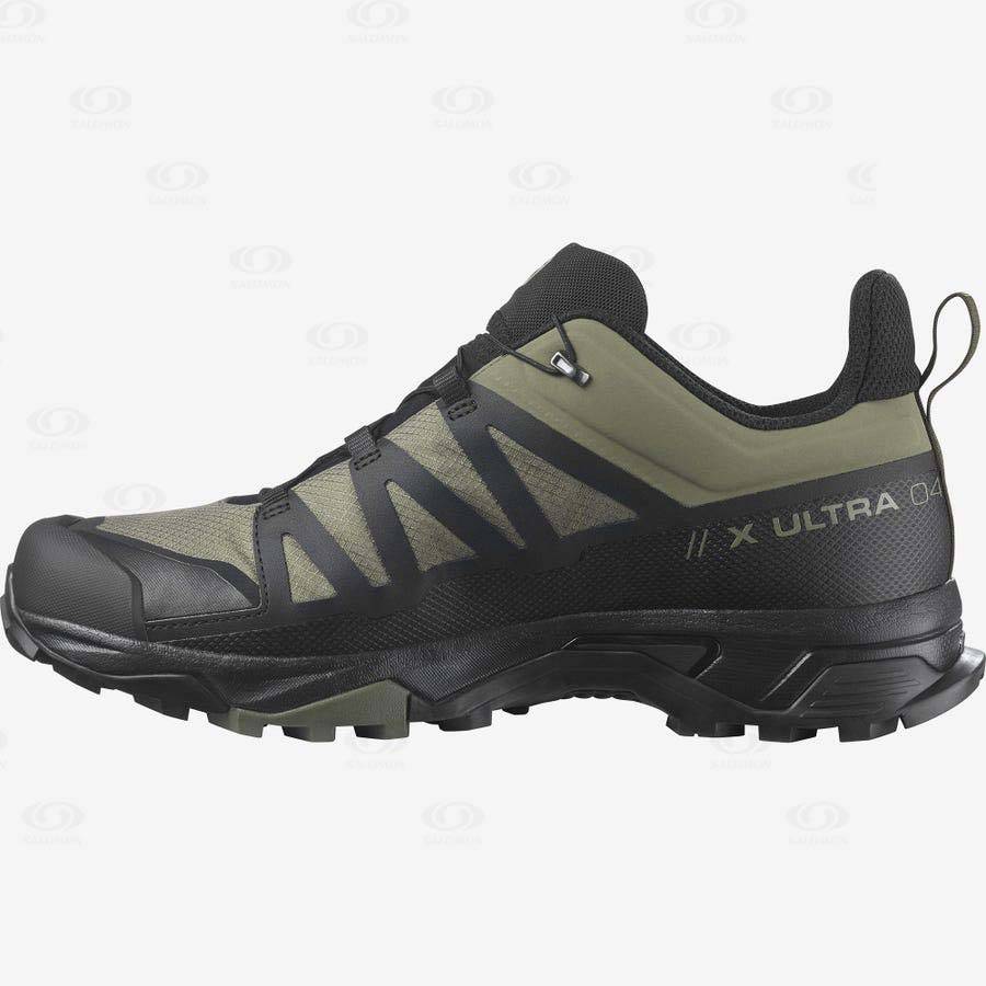 Olive / Black Men's Salomon X ULTRA 4 GORE-TEX Waterproof Shoes | USA-O1040