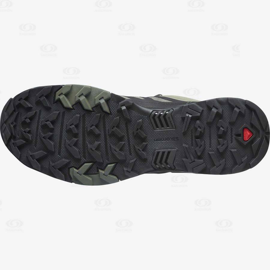 Olive / Black Men's Salomon X ULTRA 4 GORE-TEX Waterproof Shoes | USA-O1040