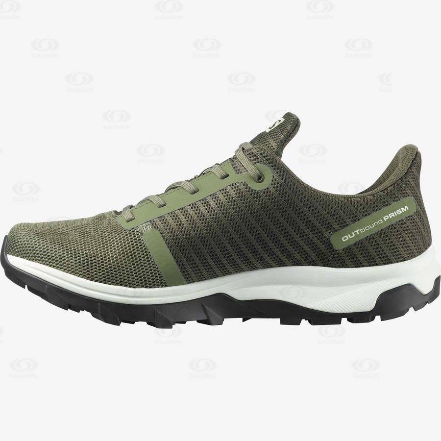 Olive Men's Salomon OUTBOUND PRISM GORE-TEX Waterproof Shoes | USA-S1079