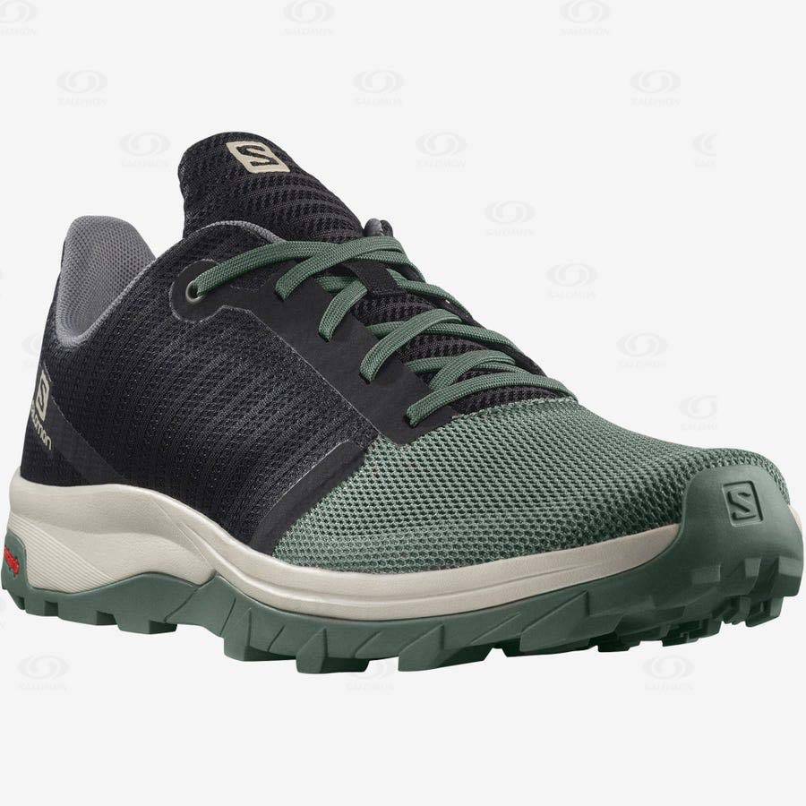 Olive Men's Salomon OUTBOUND PRISM Hiking Shoes | USA-A1892